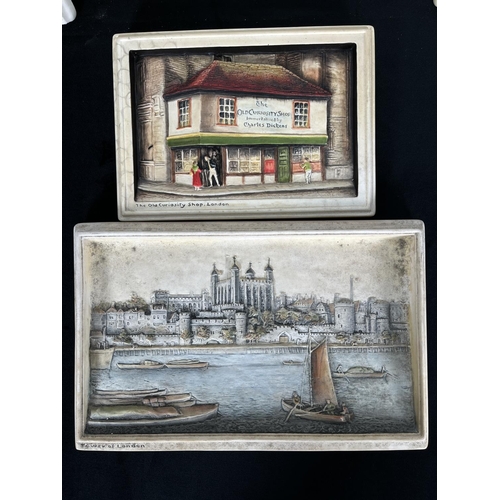 237 - A collection of Bossons Ivorex wall plaques to include Caernarvon Castle, Tower of London, Windsor C... 