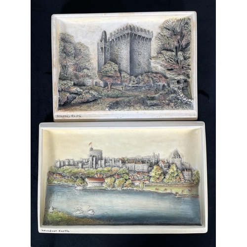 237 - A collection of Bossons Ivorex wall plaques to include Caernarvon Castle, Tower of London, Windsor C... 