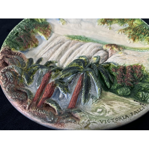 241 - A Bossons Victoria Falls chalkware wall plaque