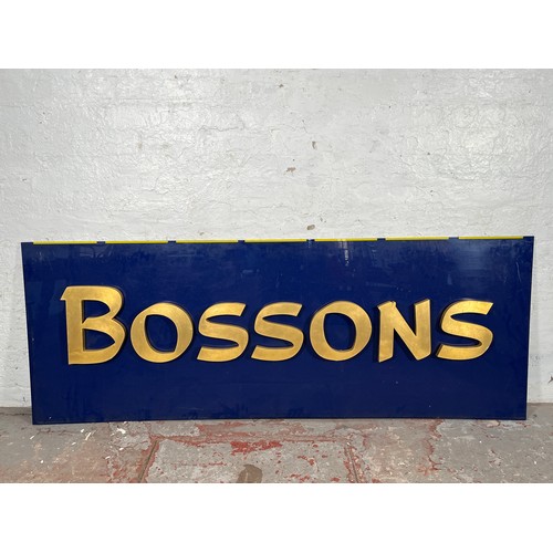 248 - A Bossons factory sign - approx. 73.5cm high x 198cm long