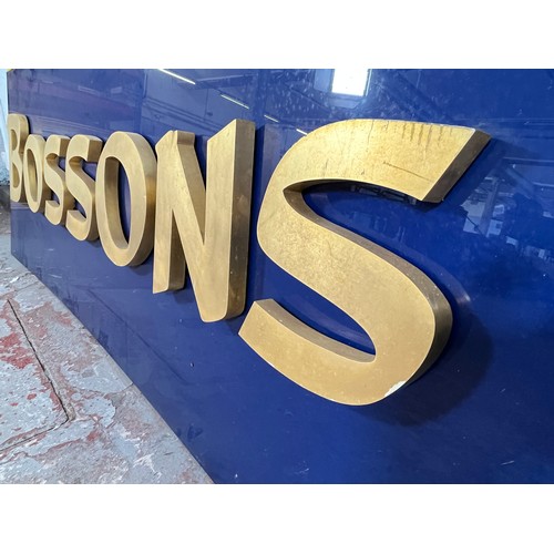 248 - A Bossons factory sign - approx. 73.5cm high x 198cm long