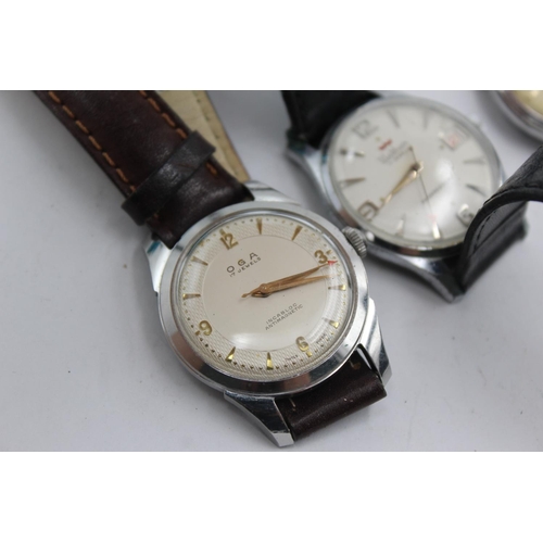 2156 - Three mechanical men's wristwatches to include Waltham USA, Rotary and one Oga