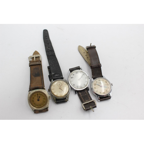 2157 - Four vintage mechanical men's wristwatches, one Antima, one Medana, one Timex and one James Walker