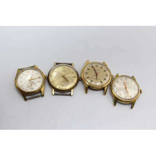 2158 - Four vintage mechanical men's wristwatchs to include Everite 'Super Slender', Avia etc.