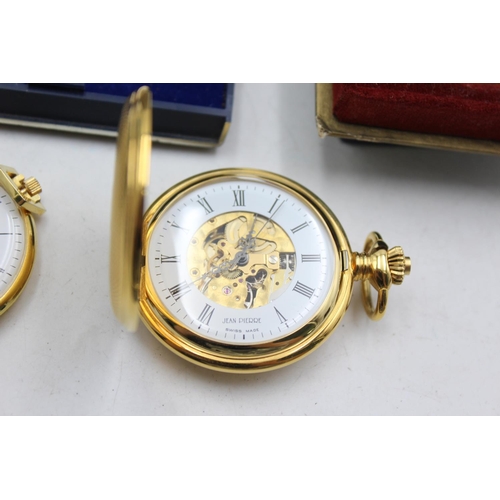 2180 - Six vintage and later hand wind men's pocket watches to include Oris, Grovana etc.