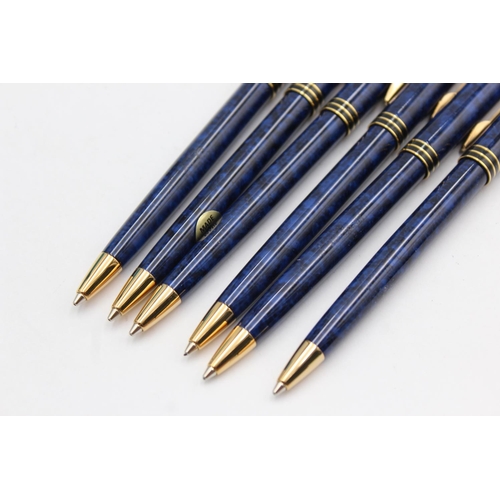 2265 - Six Waterman blue lacquer mechanical pencils