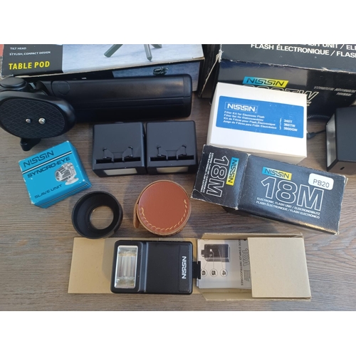 1471 - A collection of items to include cased Sanyo VM-EX280P 8mm video camcorder with accessories and inst... 