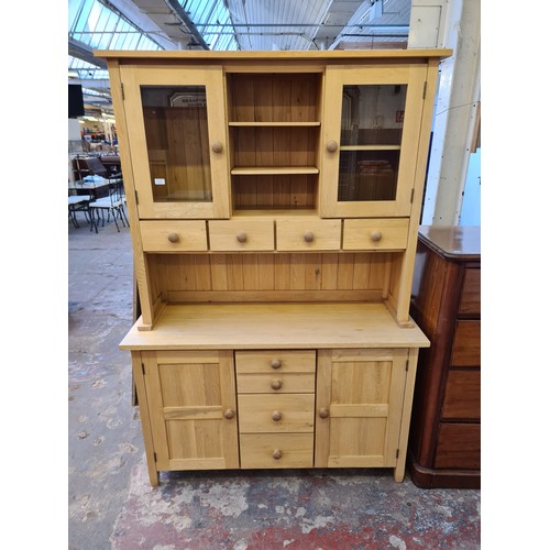 1024B - A modern solid oak dresser - approx. 190cm high x 130cm wide x 48cm deep