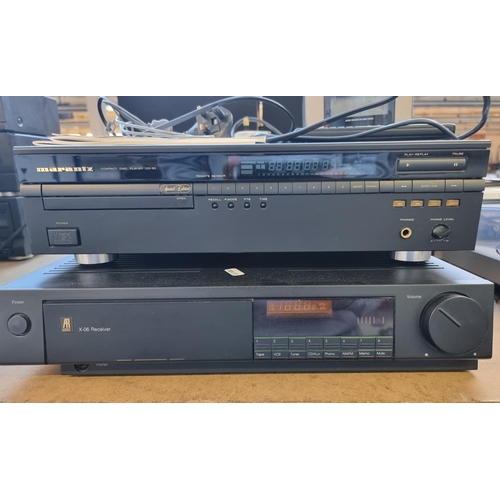 1490 - Three items, one Acoustic Research X-06 receiver with instruction manual, one Marantz CD-60 special ... 