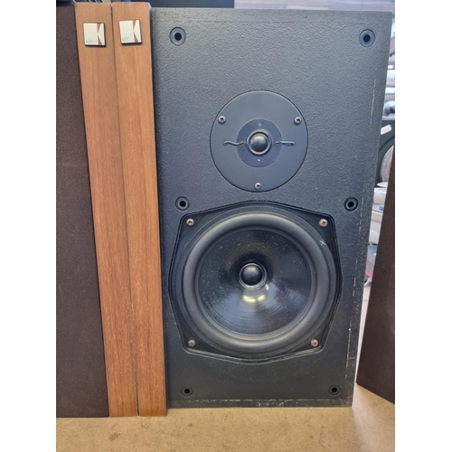 1496 - A pair of KEF Electronics Ltd Corelli Type SP1051 8Ω two way bookshelf hi-fi speakers