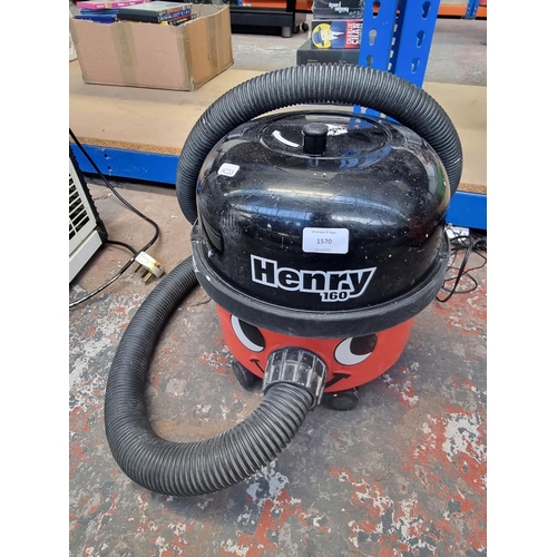 1570 - A Numatic Henry 160 cylinder vacuum cleaner