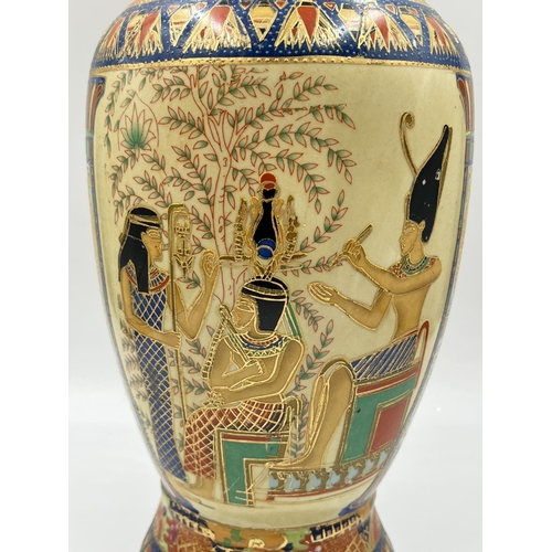 1165 - A Chinese porcelain twin handled vase - approx. 40cm high