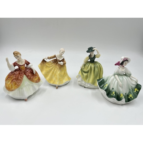 1175 - Four Royal Doulton miniature lady figurines, Kirsty - HN 3743, Buttercup - HN 3268, Sunday Best - HN... 