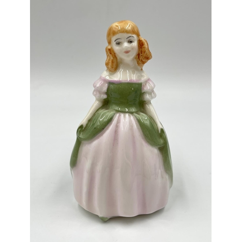 1176 - Four Royal Doulton miniature lady figurines, Hannah - HN 3649, Ninette - HN 3215, Elaine - HN 3214 a... 