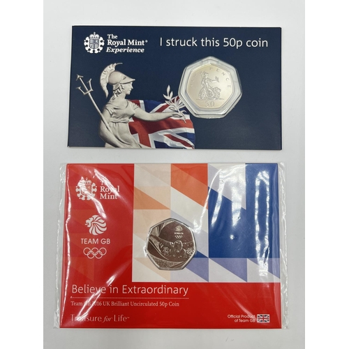 2266 - Forty four British commemorative coins to include fourteen £2 coins, The Royal Mint Beatrix Potter 1... 