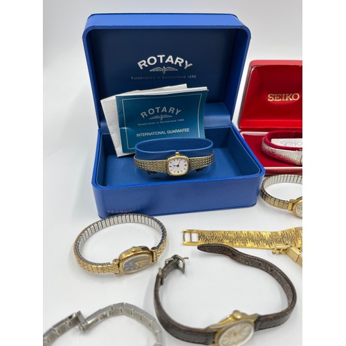 2174A - A collection of women's wristwatches to include Rotary, Seiko, Sekonda, Oris, Avia etc.