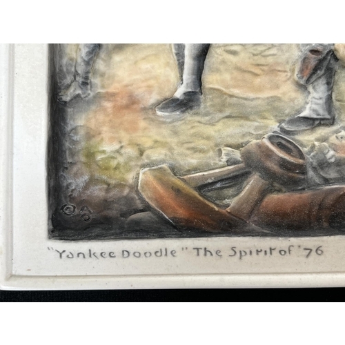 216 - A Bossons Ivorex 'Yankee Doodle' The Spirit of '76 chalkware wall plaque