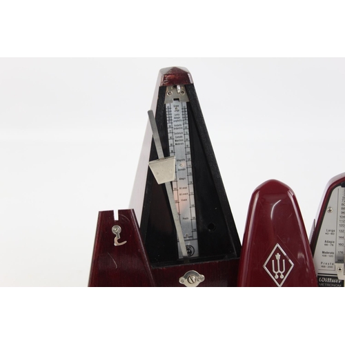 834 - Three vintage metronomes, one Maelzel, and two Wittner