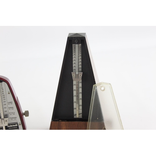 834 - Three vintage metronomes, one Maelzel, and two Wittner