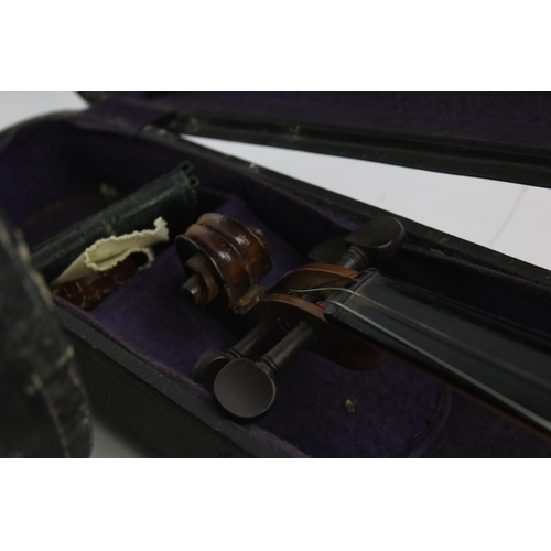 836 - Two cased vintage violins, one Lark and one Leslie Sheppard