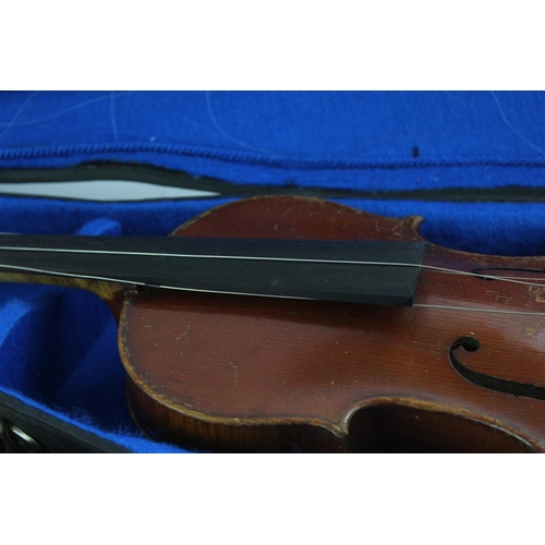 837 - Two cased vintage violins, one being Andreas Zeller