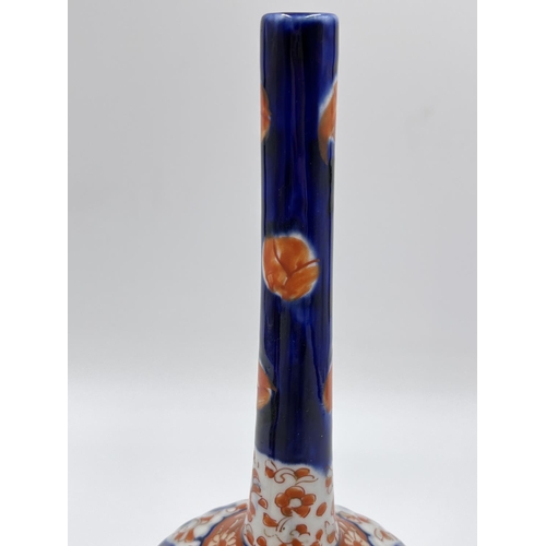 258 - Five 19th century Oriental ceramic vases, four Imari and one Kutani - tallest approx. 21cm high