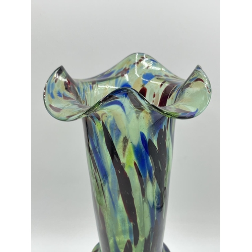 270 - A Murano style art glass vase - approx. 35cm high