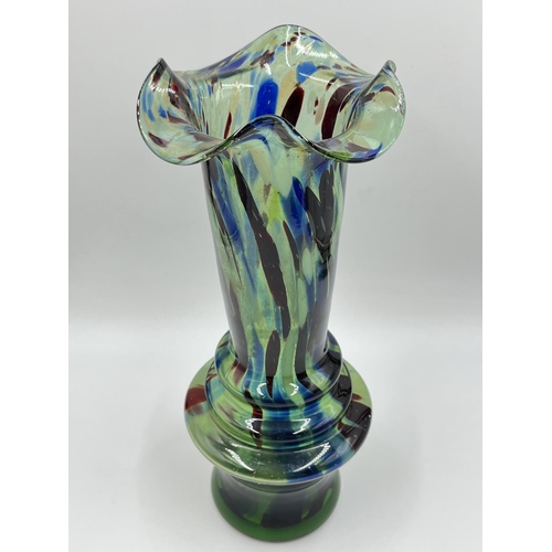 270 - A Murano style art glass vase - approx. 35cm high