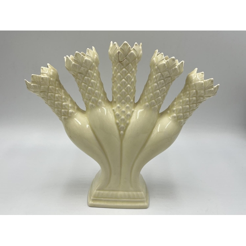 277 - A pair of Wedgwood Williamsburgh Posey Holders - approx. 20.5cm high