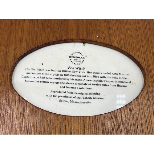 281 - A framed Wedgwood 'Sea Witch' ceramic plaque - approx. 30cm x 23cm