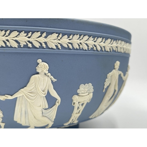 286 - A Wedgwood pale blue Jasperware Dancing Hours bowl - approx. 26cm diameter