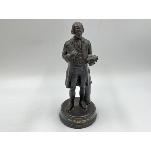 321 - A Wedgwood black basalt Josiah Wedgwood figurine - approx. 22cm high