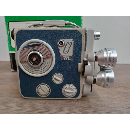 766 - Three items, one cased Miller Model C 8mm cine camera fitted with Dallmeyer Anastigmat F/1.9 F=13mm ... 