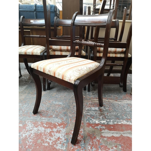 122 - Six Regency style mahogany dining chairs