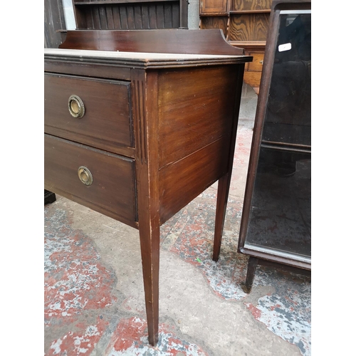 13 - An Edwardian mahogany chest of two drawers