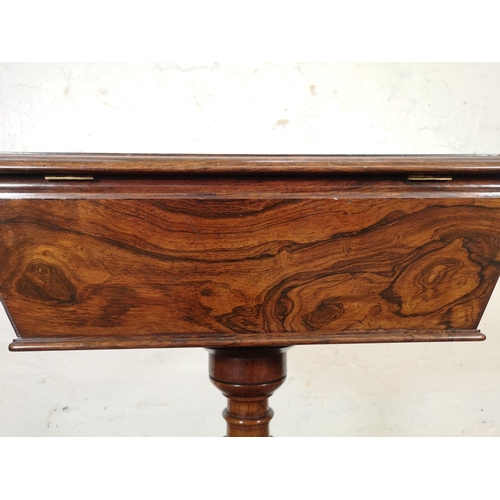 66 - A William IV rosewood pedestal teapoy - approx. 73cm high x 46cm wide x 35cm deep