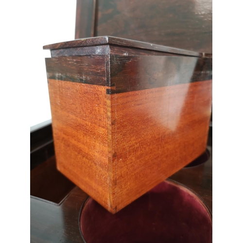 66 - A William IV rosewood pedestal teapoy - approx. 73cm high x 46cm wide x 35cm deep