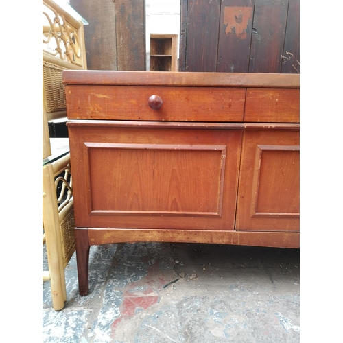 67 - A Stateroom by Stonehill teak sideboard - approx. 72cm high x 182cm wide x 43cm deep