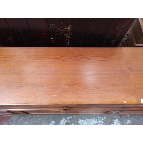 67 - A Stateroom by Stonehill teak sideboard - approx. 72cm high x 182cm wide x 43cm deep