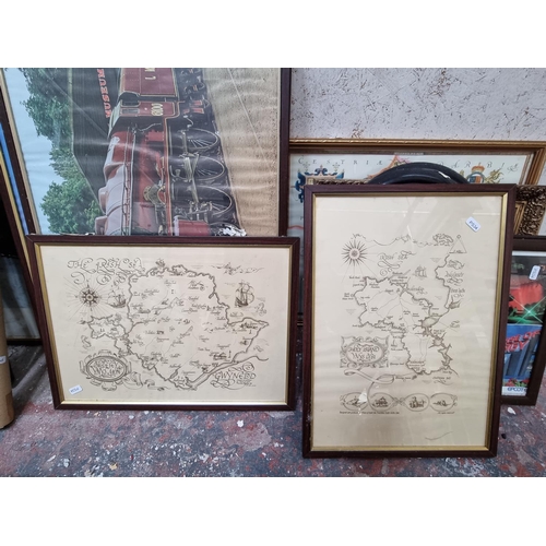 171 - A large collection of framed and unframed pictures