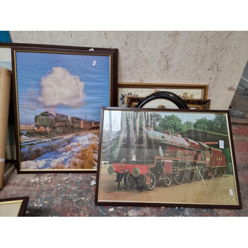 171 - A large collection of framed and unframed pictures