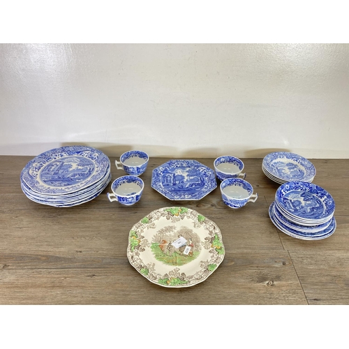 361 - Approx. twenty nine pieces of Spode china, twenty eight pieces of Italian design and one Copeland Sp... 