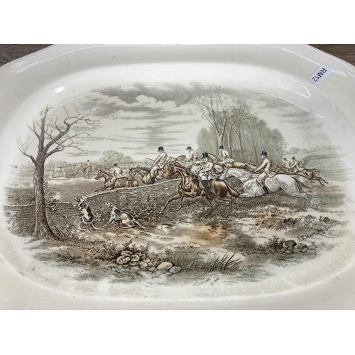 371 - A Spode 'The Hunt The Kill' meat plate from original drawings by J. F. Herring