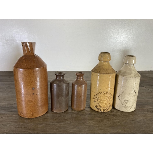 385 - A collection of 19th century stoneware bottles to include G Turner Wine Merchants Stockport, W. Turn... 