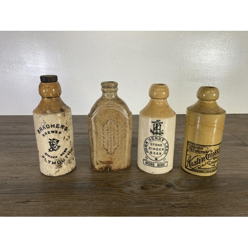 385 - A collection of 19th century stoneware bottles to include G Turner Wine Merchants Stockport, W. Turn... 