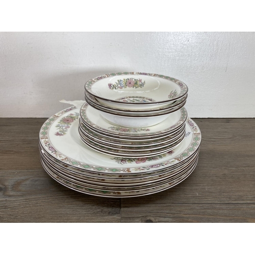 360 - A large collection of Wedgwood Kutani Crane bone china to include gravy boat and under plate, meat d... 