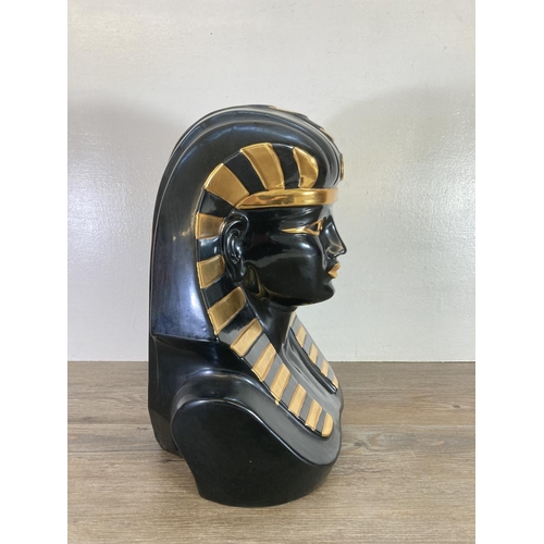 398 - A ceramic Tutankhamun bust - approx. 40cm high