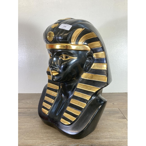 398 - A ceramic Tutankhamun bust - approx. 40cm high