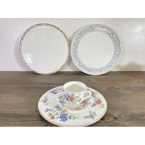 404 - A collection of Wedgwood china to include Columbia Blue and Gold, Waverley 24cm bowl, Wild Strawberr... 