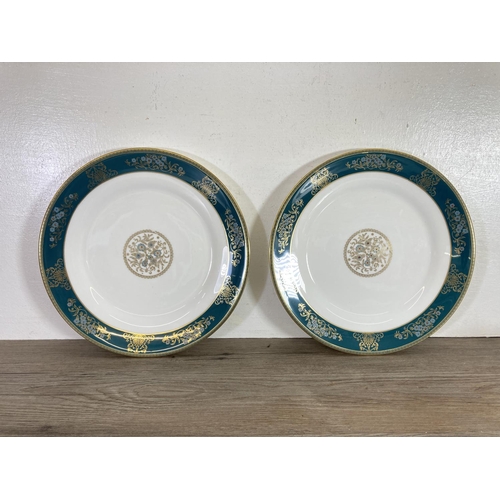 404 - A collection of Wedgwood china to include Columbia Blue and Gold, Waverley 24cm bowl, Wild Strawberr... 